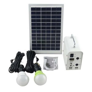 SILKLED - Sistema de Energía Solar Fuera de la Red de 5 W con 2 focos