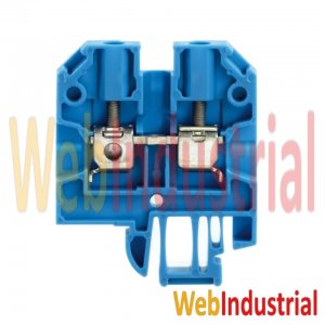 WEB INDUSTRIAL - WEIDMULLER C902513.6100 - Bornera de paso azul 4mm2 800V 24A cx brida-tornillo