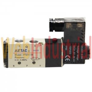 WEB INDUSTRIAL - AIRTAC - 4V21008BG valvula monoestable 5/2 vias ¼” 24VDC