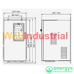 ENERGYS - ZX300A-01-7R5G-T4 - Controlador de Bomba Trifásica 7.5KW 380V