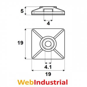 WEIDMULLER - 1697950000 - Soporte de precintos 19 mm