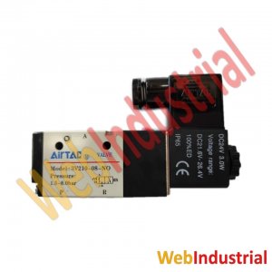 WEB INDUSTRIAL - AIRTAC - 3V21008NOBG valvula monoestable 3/2 vias ¼” 24VDC NA