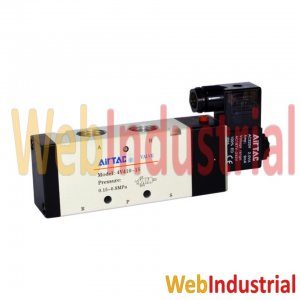 WEB INDUSTRIAL - AIRTAC - 4V41015AG valvula monoestable 5/2 vias ½” 220VAC