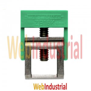 WEB INDUSTRIAL - WEIDMULLER 0502860000 - Brida de 22,5x8mm para barra colectora de 19x10mm verde-amarillo